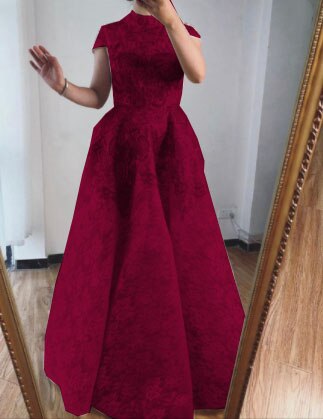 Gold High Neck Luxury Asymmetrical Evening Dresses 2025 Cap Sleeve Lace Beading Evening Gowns LA70227