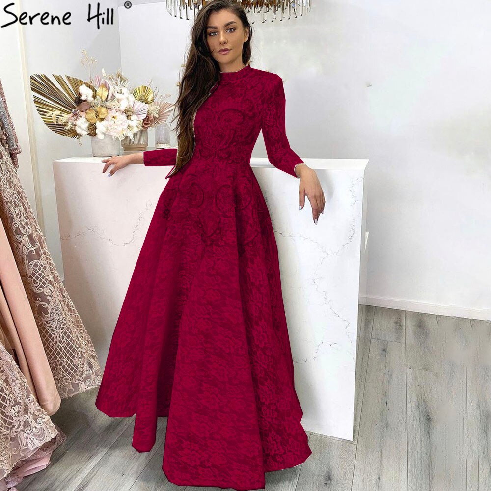 Gold High Neck Luxury Asymmetrical Evening Dresses 2025 Cap Sleeve Lace Beading Evening Gowns LA70227