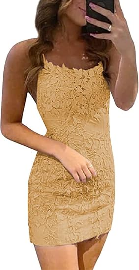Robe de bal courte fourreau bleue en dentelle à fines bretelles spaghetti sans manches 