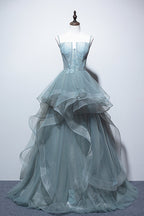 Robes de bal longues en dentelle, robes de soirée longues en dentelle verte