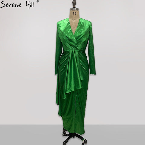 Green Satin Simple Evening Dresses Gowns 2025 Mermaid Elegant For Women Wedding Party LA71275