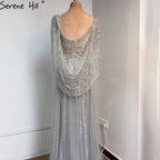 Luxus Champagner Sexy Split Abendkleider 2025 Diamant Sleeveless Meerjungfrau Formale Kleid Ruhigen Hill LA70301