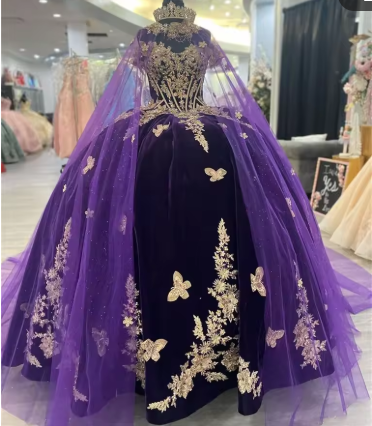 Impresionante vestido de quinceañera de princesa color púrpura, vestido de baile, vestido de 16 años color púrpura Y6560