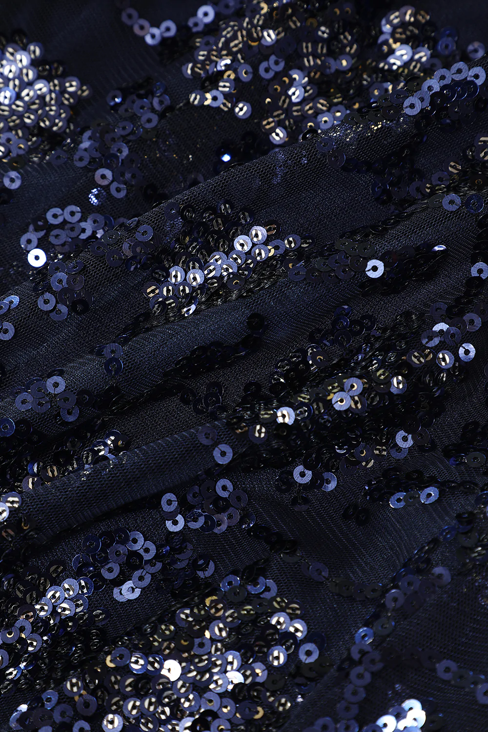 Vestido de noche azul marino con lentejuelas y cuentas, elegante vestido de graduación Y1832