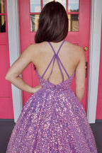 Halter Sequins Formal Dress SYP155