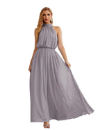 Baoleely  High Neck Chiffon Bridesmaid Dresses Long Evening Dresses Formal Evening Party Prom Gowns 28027