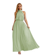 Baoleely  High Neck Chiffon Bridesmaid Dresses Long Evening Dresses Formal Evening Party Prom Gowns 28027