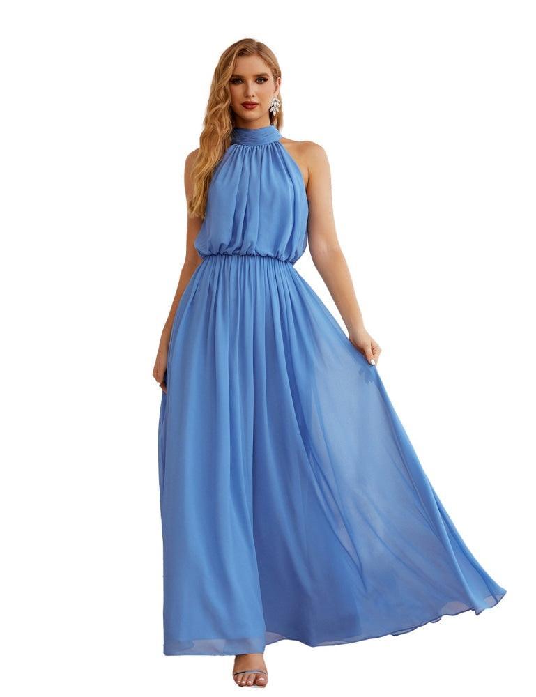 Baoleely  High Neck Chiffon Bridesmaid Dresses Long Evening Dresses Formal Evening Party Prom Gowns 28027