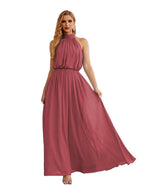 Baoleely  High Neck Chiffon Bridesmaid Dresses Long Evening Dresses Formal Evening Party Prom Gowns 28027