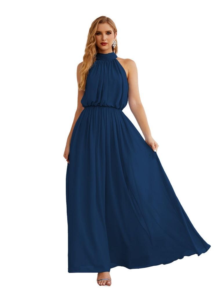 Baoleely  High Neck Chiffon Bridesmaid Dresses Long Evening Dresses Formal Evening Party Prom Gowns 28027