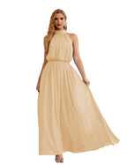 Baoleely  High Neck Chiffon Bridesmaid Dresses Long Evening Dresses Formal Evening Party Prom Gowns 28027
