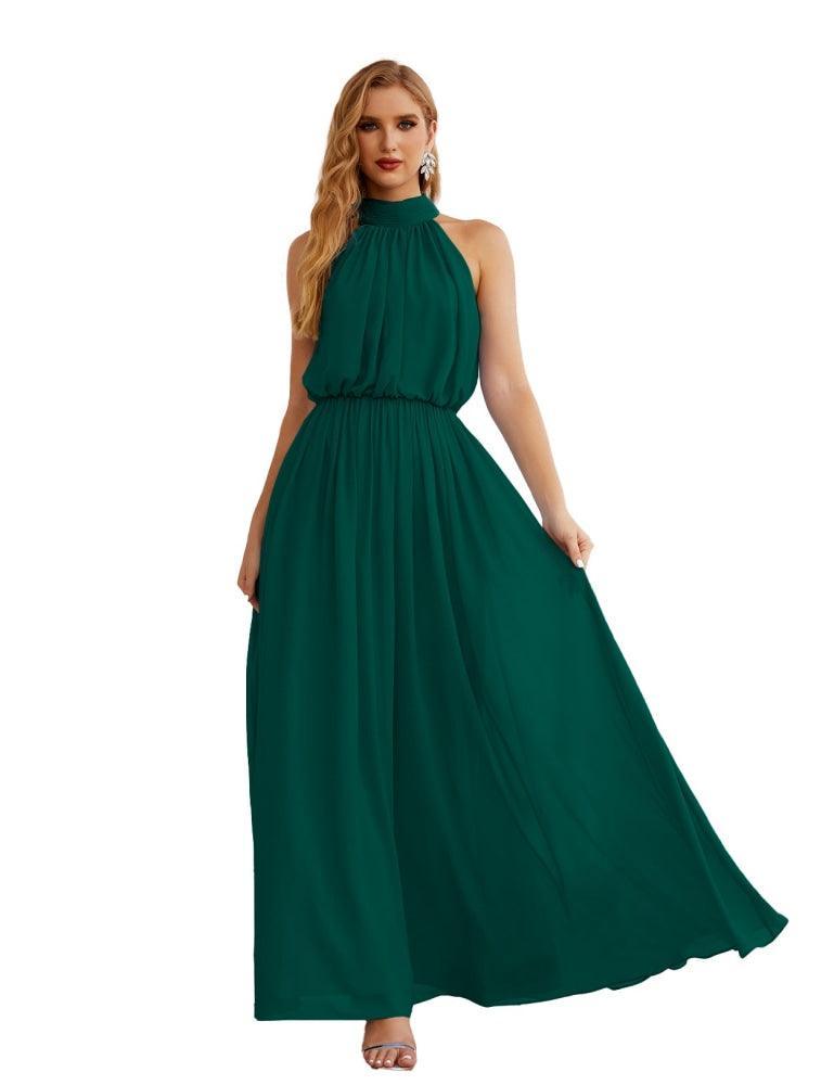 Baoleely  High Neck Chiffon Bridesmaid Dresses Long Evening Dresses Formal Evening Party Prom Gowns 28027