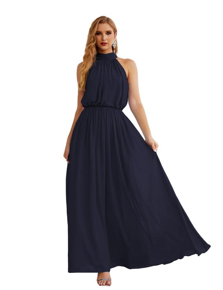 Baoleely  High Neck Chiffon Bridesmaid Dresses Long Evening Dresses Formal Evening Party Prom Gowns 28027