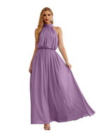 Baoleely  High Neck Chiffon Bridesmaid Dresses Long Evening Dresses Formal Evening Party Prom Gowns 28027