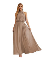 Baoleely  High Neck Chiffon Bridesmaid Dresses Long Evening Dresses Formal Evening Party Prom Gowns 28027