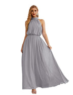 Baoleely  High Neck Chiffon Bridesmaid Dresses Long Evening Dresses Formal Evening Party Prom Gowns 28027