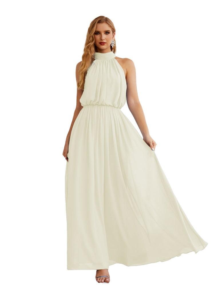 Baoleely  High Neck Chiffon Bridesmaid Dresses Long Evening Dresses Formal Evening Party Prom Gowns 28027