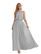 Baoleely  High Neck Chiffon Bridesmaid Dresses Long Evening Dresses Formal Evening Party Prom Gowns 28027