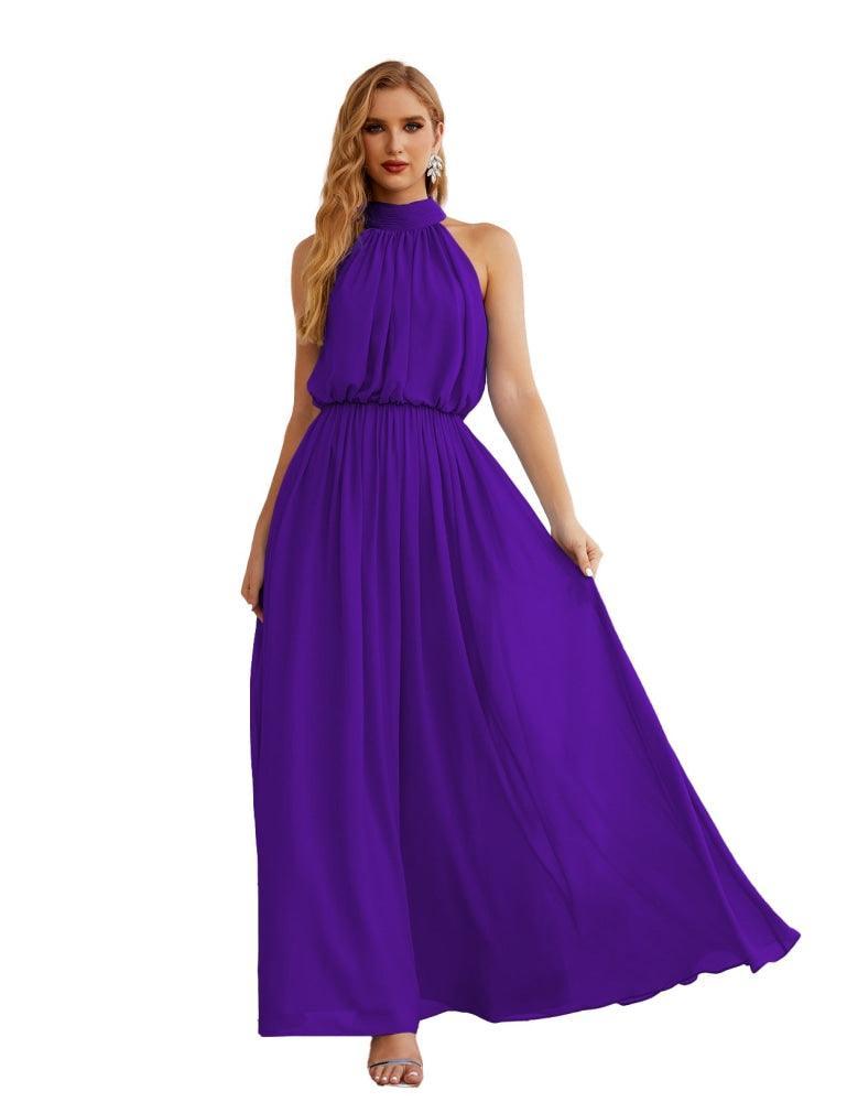 Baoleely  High Neck Chiffon Bridesmaid Dresses Long Evening Dresses Formal Evening Party Prom Gowns 28027