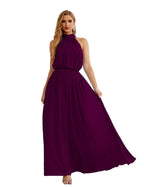 Baoleely  High Neck Chiffon Bridesmaid Dresses Long Evening Dresses Formal Evening Party Prom Gowns 28027