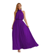 Baoleely  High Neck Chiffon Bridesmaid Dresses Long Evening Dresses Formal Evening Party Prom Gowns 28027