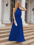 Baoleely  High Neck Chiffon Bridesmaid Dresses Long Evening Dresses Formal Evening Party Prom Gowns 28027