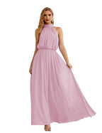 Baoleely  High Neck Chiffon Bridesmaid Dresses Long Evening Dresses Formal Evening Party Prom Gowns 28027