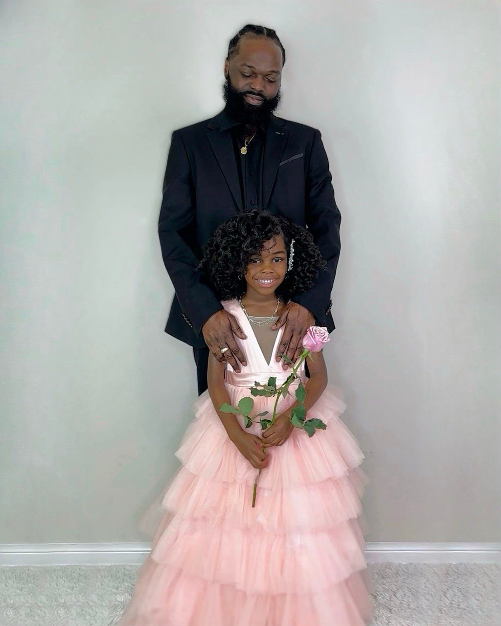 Vestido de princesa rosa perla sin mangas para niña de las flores con lazo de tul 