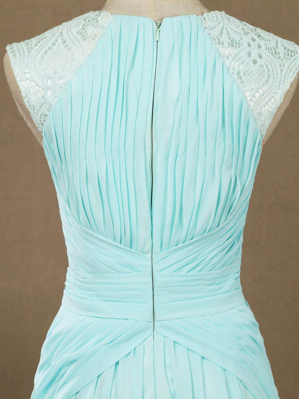 Vestido de noche formal de gasa con escote en V, largo hasta el suelo y tirantes de encaje 