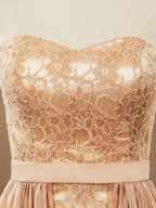 Robe de cocktail bustier fourreau Baoleely, robe de bal courte en dentelle, longue en mousseline de soie, à rabat 