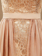 Robe de cocktail bustier fourreau Baoleely, robe de bal courte en dentelle, longue en mousseline de soie, à rabat 