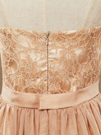 Robe de cocktail bustier fourreau Baoleely, robe de bal courte en dentelle, longue en mousseline de soie, à rabat 