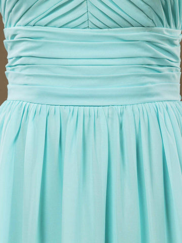 Baoleely Chiffon Floor Length Prom Dresses A-Line Halter Open Back Pleats