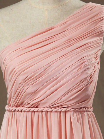 Robe de demoiselle d'honneur enceinte en mousseline de soie, coupe trapèze, asymétrique, longueur au sol, taille haute 