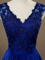 Vestido de cóctel mini de gasa con escote en V y encaje, con espalda abierta, para dama de honor y regreso a casa. 