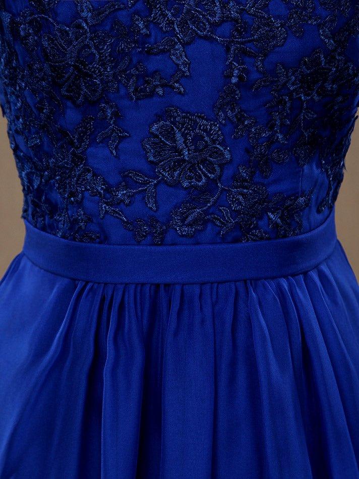 Vestido de cóctel mini de gasa con escote en V y encaje, con espalda abierta, para dama de honor y regreso a casa. 