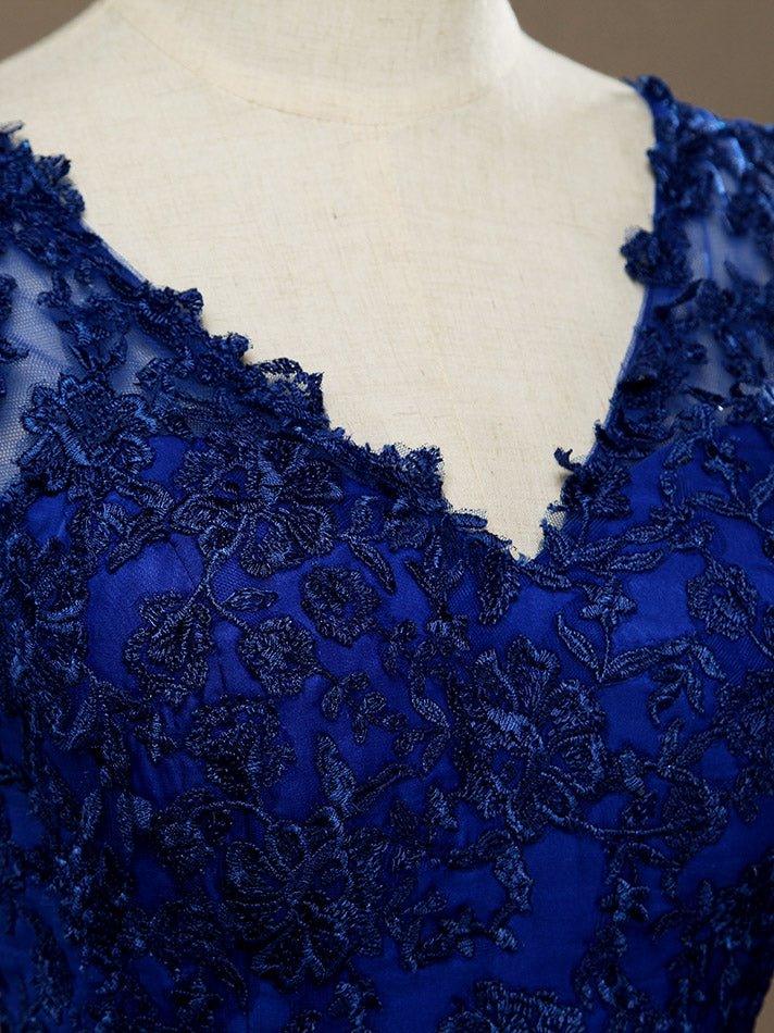 Vestido de cóctel mini de gasa con escote en V y encaje, con espalda abierta, para dama de honor y regreso a casa. 