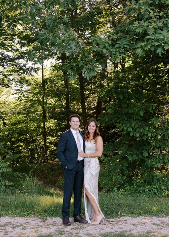 Fuchsia Printed Corset Front-Slit Satin Prom Dress Formal Evening Dress Y8458