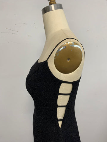 Black Long Prom Dresses Strapless Mermaid Evening Dresses Sparkle Tight Prom Dresses S7919