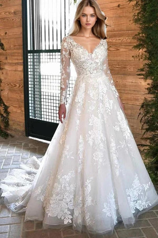Robes de mariée rustiques en dentelle ivoire, style bohème WD716
