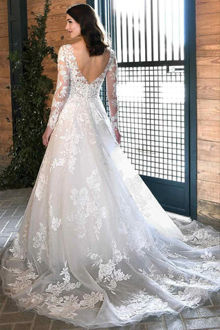 Robes de mariée rustiques en dentelle ivoire, style bohème WD716