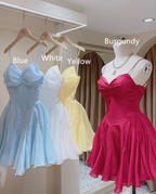 Vestido de fiesta de tirantes finos corte en A, estilo juvenil, modelo Y2133