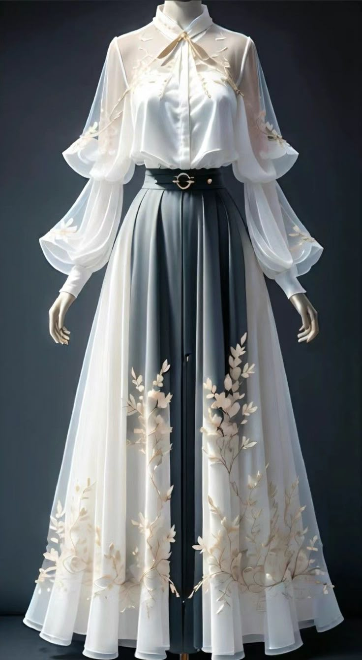 Robe de bal élégante en tulle blanc ornée d'appliques en dentelle, manches longues, coupe trapèze, modèle Y8514