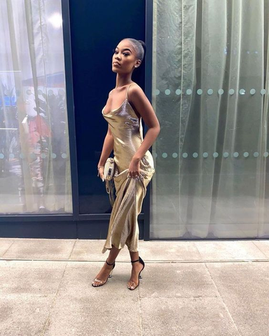 Robe de soirée simple à fines bretelles spaghetti, collection Y1988