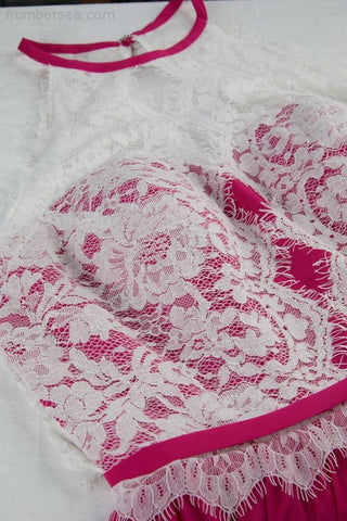 Vestido de noche de gasa con cuello halter y encaje sin mangas para dama de honor, ideal para bodas, fiestas de graduación y noche 28120