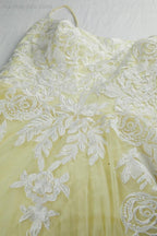 Vestido de fiesta para dama, con tirantes finos, escote en V, tul, encaje, largo hasta el suelo, para graduación, boda, noche, 28112 