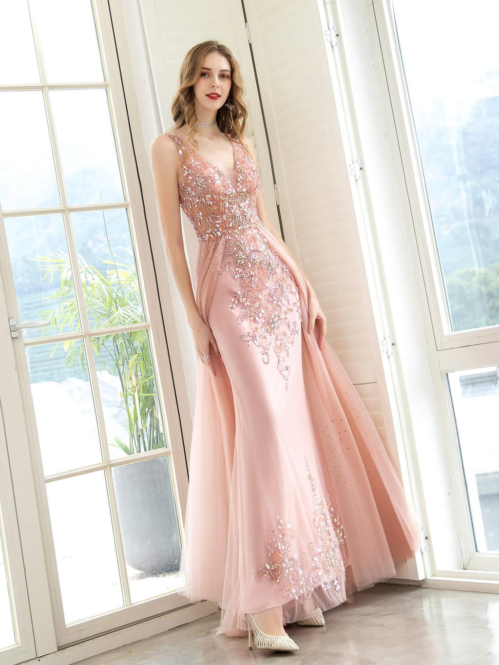 Baoleely Luxury Sheath Column Celebrity Style Elegant Inspired Holiday Cocktail Party Formal Evening Dress Floor Length