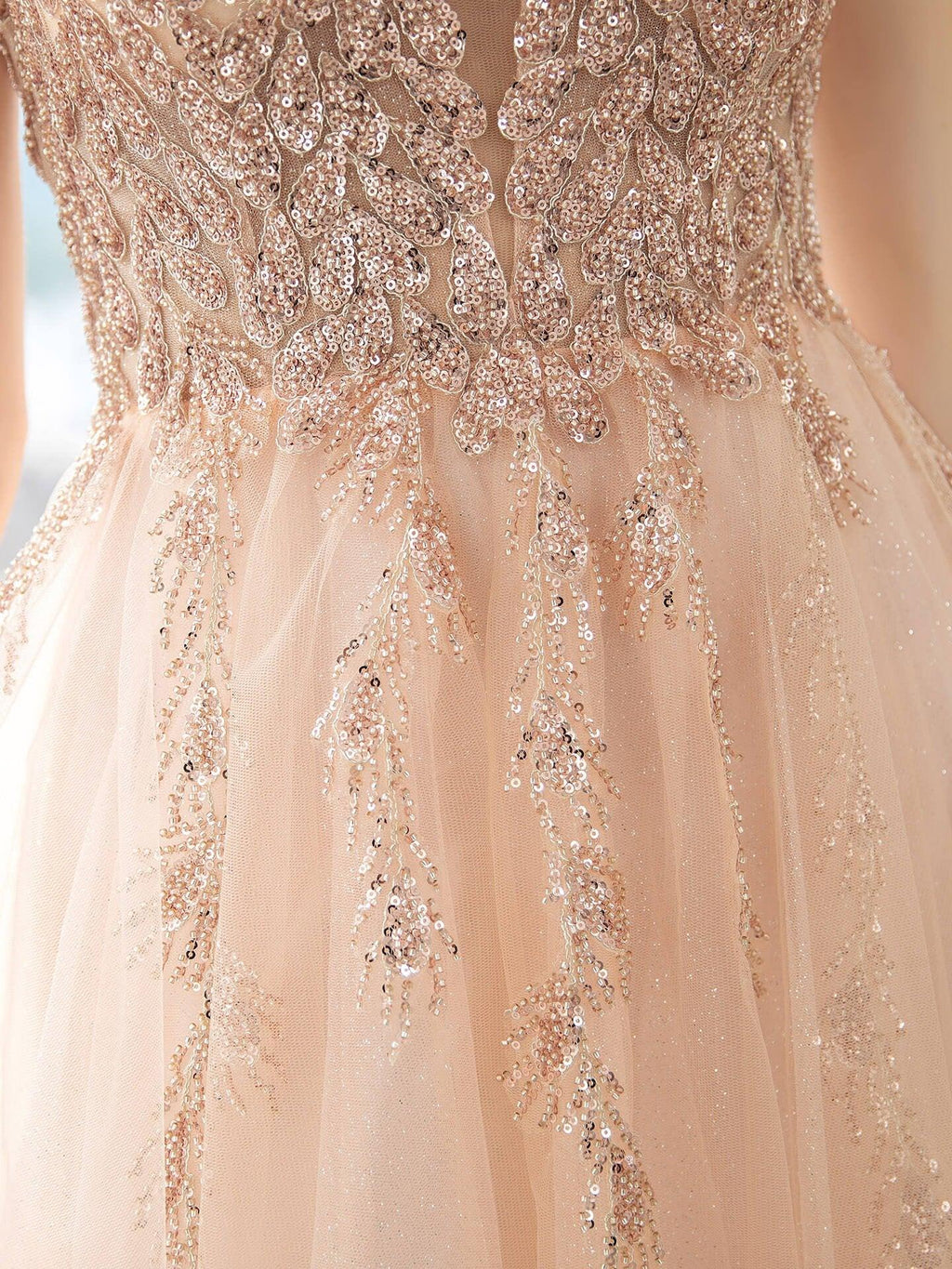 Vestido de fiesta de graduación con corte A y brillantes de hada, tirantes finos, sin mangas, largo hasta el suelo, de tul con pliegues y lentejuelas 