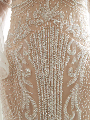 Baoleely Mermaid / Trumpet Luxurious Sexy Engagement Formal Evening Dress Long Sleeves