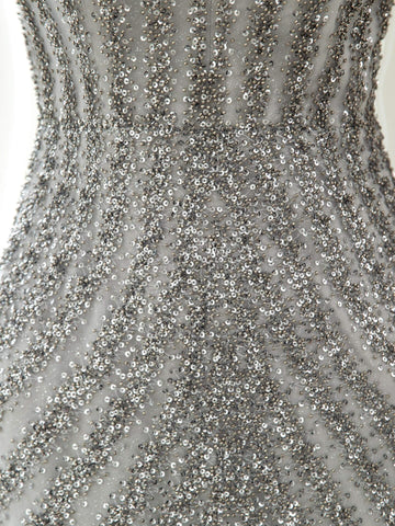 Baoleely Mermaid / Trumpet Luxurious Sexy Formal Evening Dresses Prom Dresses Long Sleeves Bridesmaid Dresses